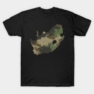 South Africa Map Camo Pattern African Safari Camouflage T-Shirt